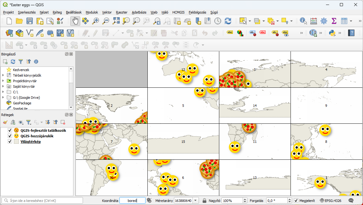 QGIS - Easter eggs - Bored