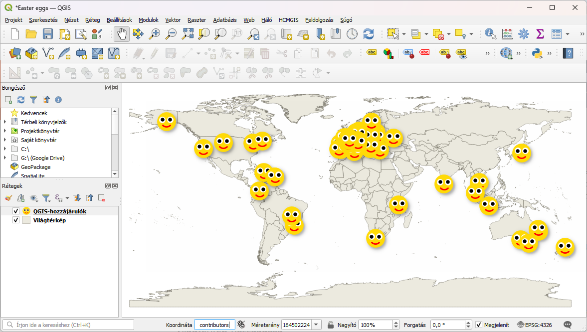 QGIS - Easter eggs - Contributors